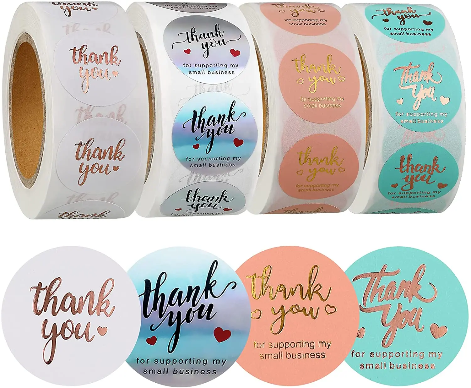 
Wholesale Good Quality Glossy/Matte Coated Paper Custom Labels Stickers Thank You Stickers Festival Labels 