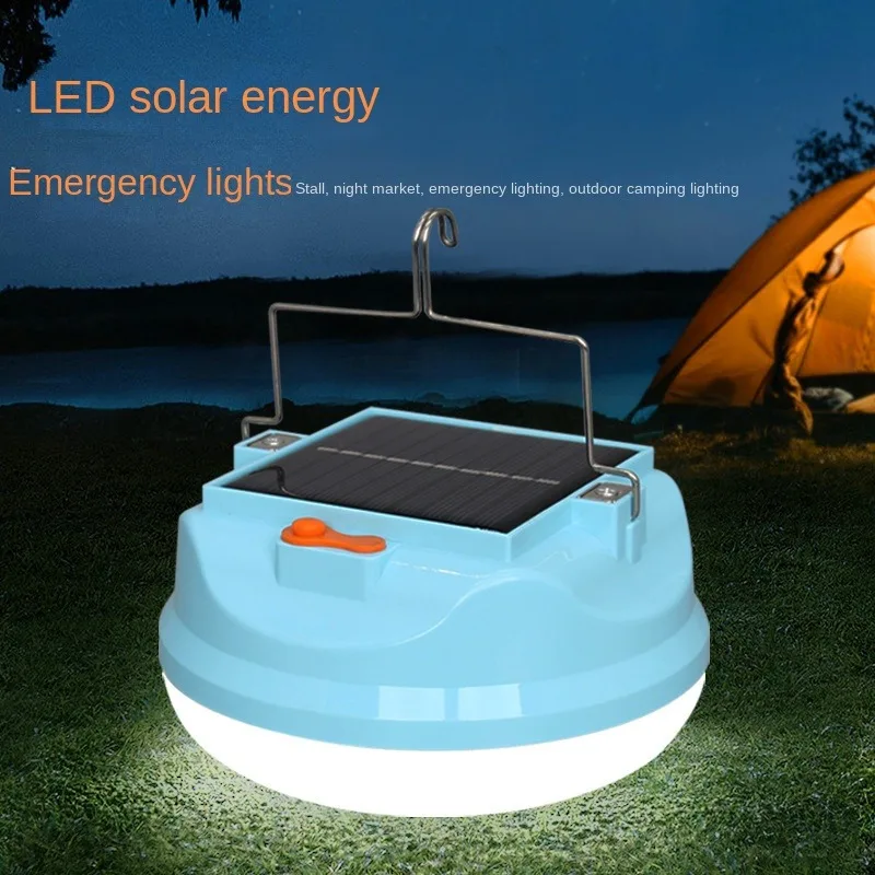 Factory Price Portable  Outdoor Night Mobile Home Plastic  Emergency Lights Camping LED Lamp with Solar Power 100W