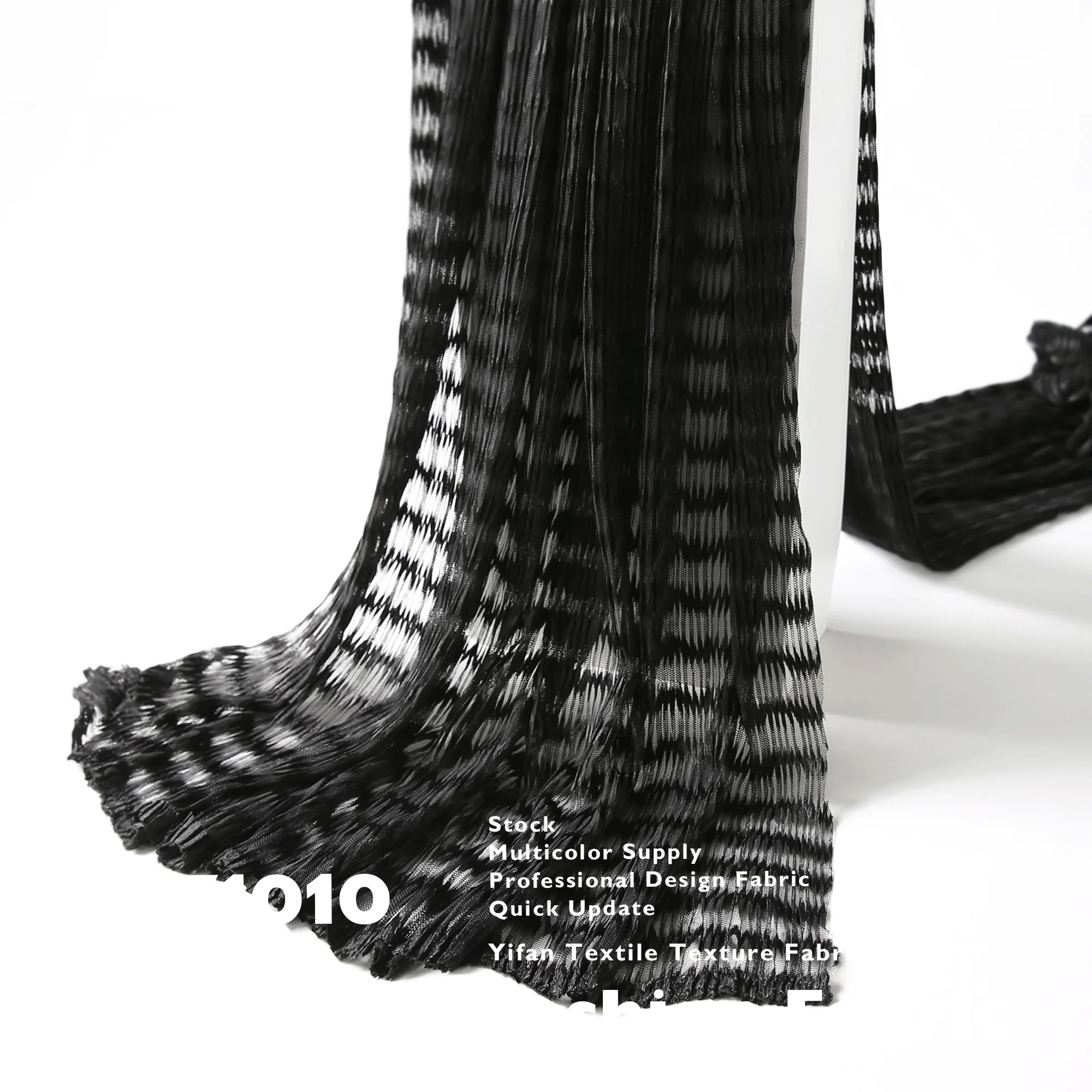Fashion Fabrics Electric Pattern Texture Mesh Fabric Mesh Pleated Fabric For Women Dress