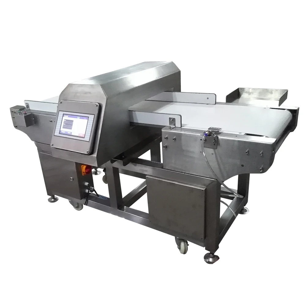 Auto-conveying metal detection systems food detector in plastic with Air jet rejector