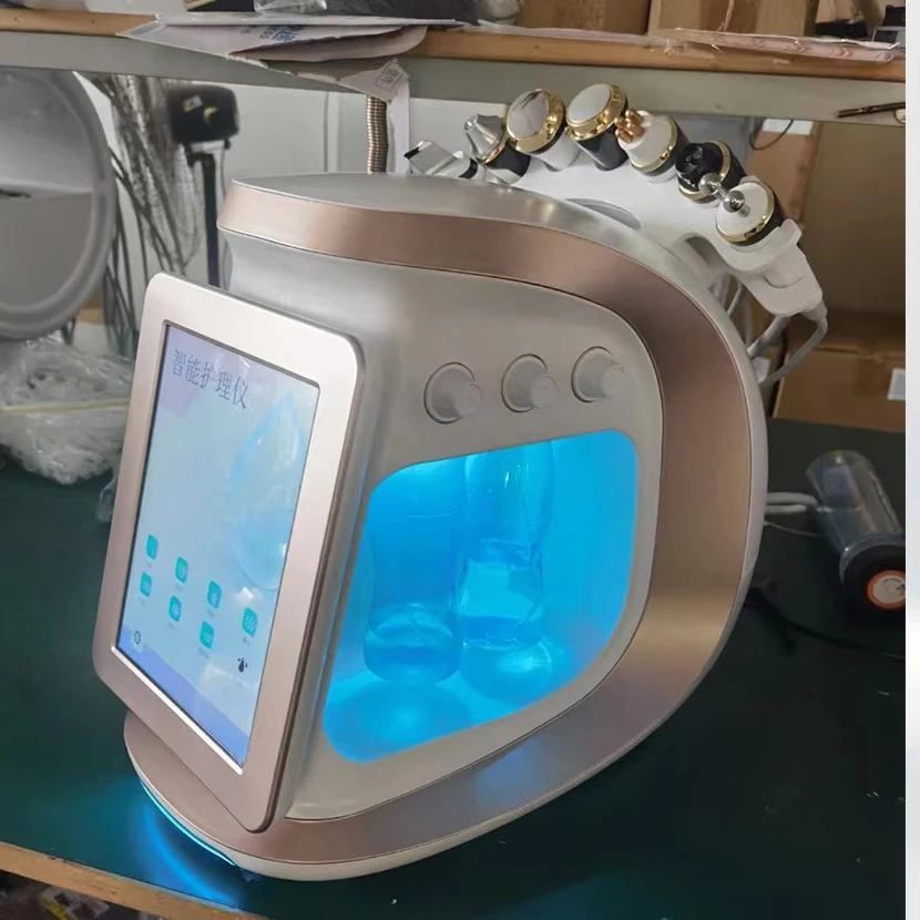 8 In 1 Facial Skin Scrubber Cleaning Bio Aqua Plus Hydra Small Bubble Oxygen Jet Spray Hydro Microdermabrasion Machine