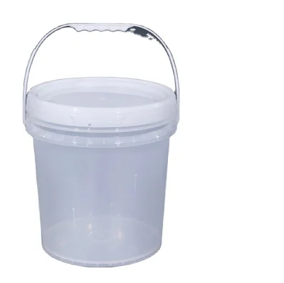 
Plastic bucket Factory hot sale wholesale IML color customized pp plastic bucket for ice cream container 1L with handle 