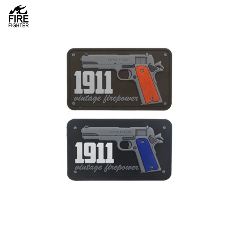 Нашивки FIRE FIGHTER 1911 из ПВХ для страйкбола застежки на липучке нашивка с аппликацией одежды