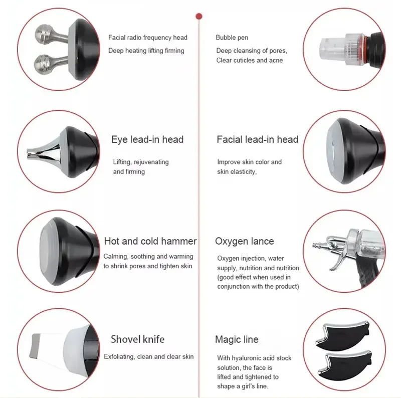 Black Pearl 10 in 1 Facial Beauty Instrument Integrated Skin Care Products Beauty Salon Instrument Skin Cleaning Skin Lightening