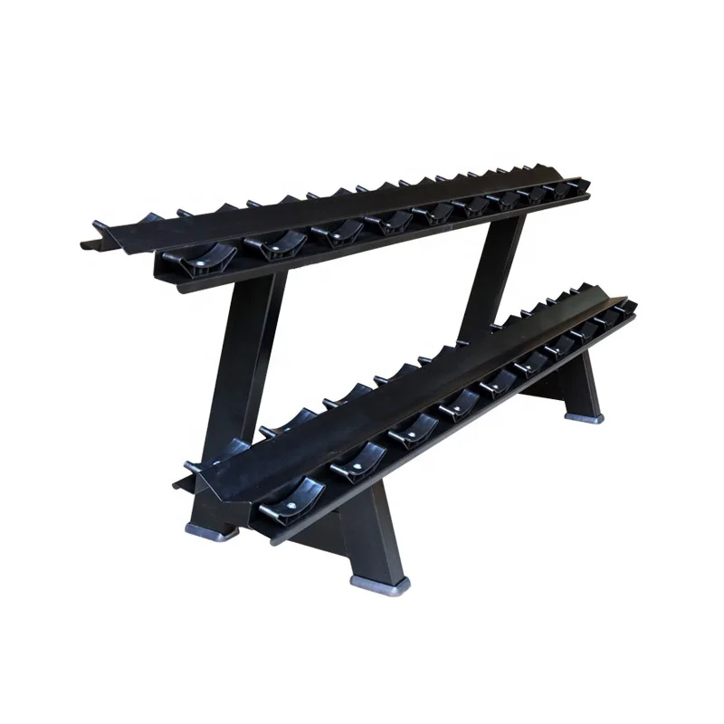 Factory Professional 10 Pairs Two Tier Dumbbell Rack Commercial Gym 6 Pairs Dumbbell Rack