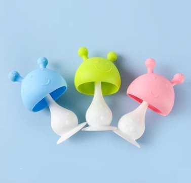
In Stock Breast Feeding Silicone Toy Baby Teether Mushroom 