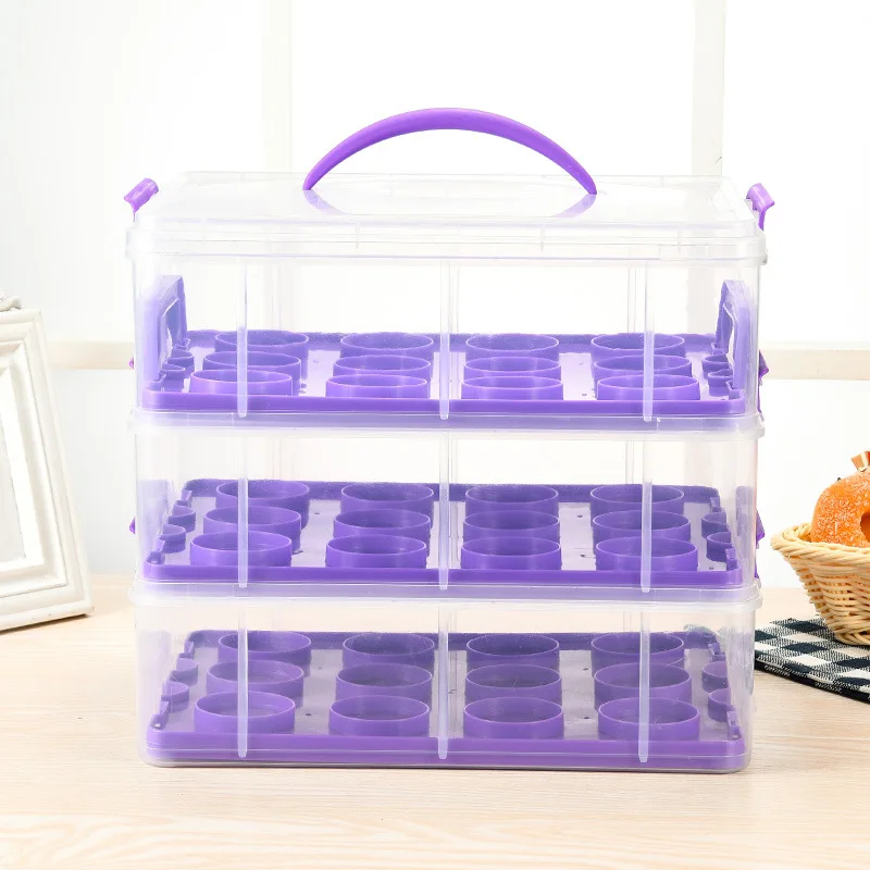Rectangle Shape Cupcake Storage Carrier 24/48 Cupcakes Container