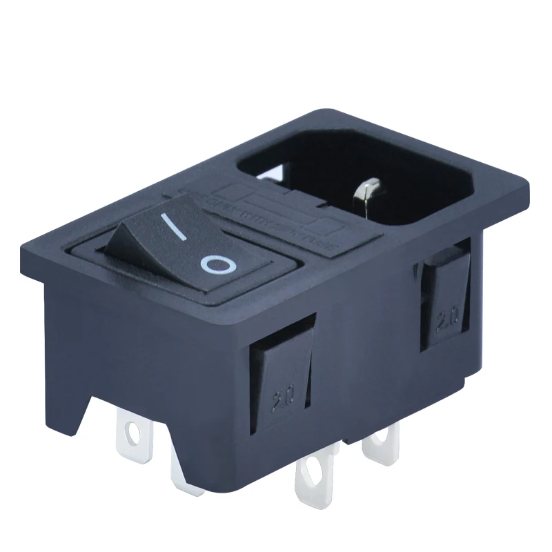 High Quality 250v 10a Power Connector Iec C14 SPST Iec Socket