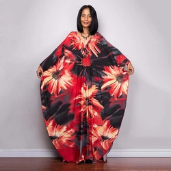 Cover Up Swimwear V Neck Long Half Sleeves Loose Sizes Kaftan Abaya Dubai