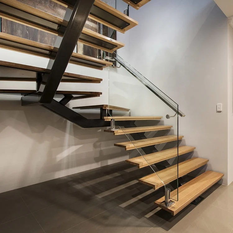 Металлическая деревянная лестница с прямым позвоночником, цена и деревянная лестница, индивидуальная Настройка для помещений или улицы
