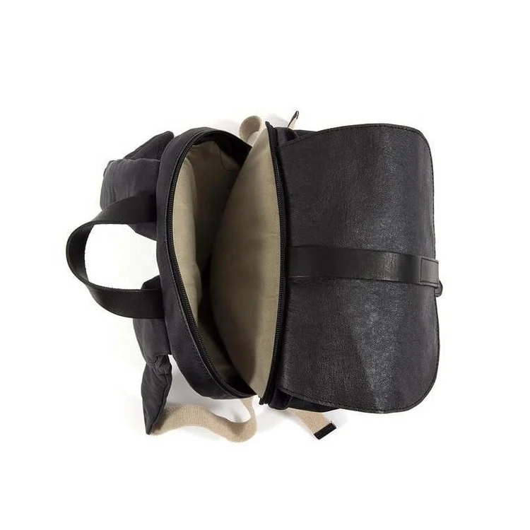 
Washable kraft paper backpack,vegan kraft school backpack,2021 black paper backpack 