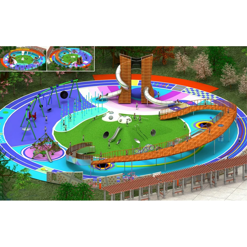 Custom cheap playground slides OEM customized kids outdoor playground equipment play set for kids outdoor playground supplier