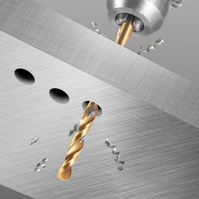 Durable M2 Hss Roasted Jute Drill 25pcs Straight Shank Twist Drill Bit Set