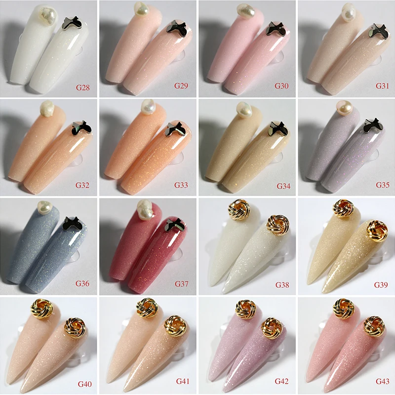 O.R.I brand new glitter bling shimmer color acrylic extension uv gel set