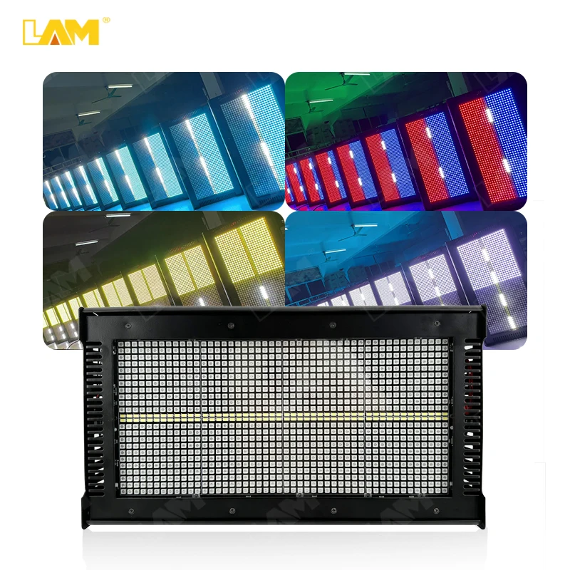 LAM 1000w 5050 LED Strobe Light RGB 3in1 Color Event Disco Flash Light 8 Segment 960pcs 5050 Led For Stage Strobe Matrix Light