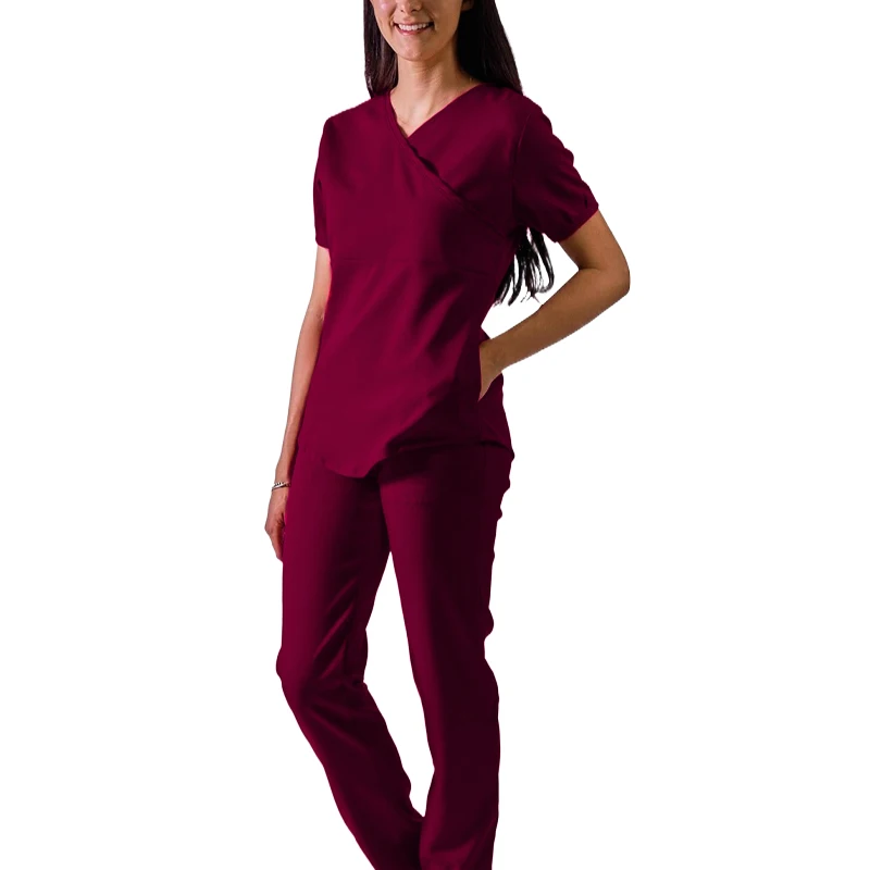 Best Name Brand Medical Scrubs Uniforms Jogger Sets High Quality Rayon Silk Printed Technique Nurse Application Hospital Use OEM