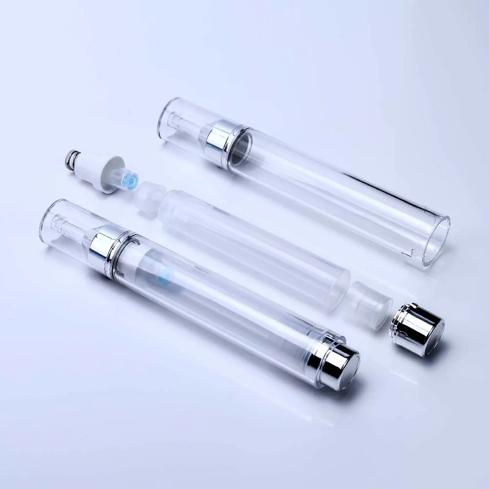 Empty Cosmetic Facial Essential Oil Packaging 5ml 10ml 15ml Eye Cream Lotion Plastic Syringe Bottle