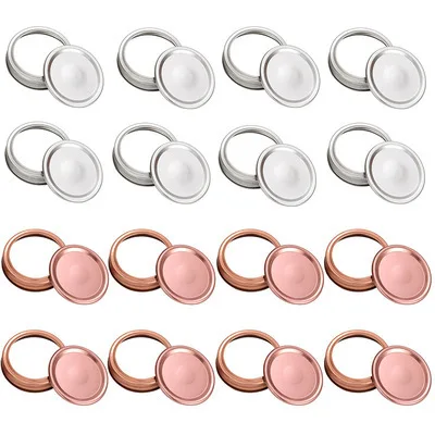 Cheap Price Regular 70mm Gold Canning Lids Wide Mouth 86mm Silver 2 Pieces Plate Band Aluminum Metal Tin Mason Jar Canning Lids