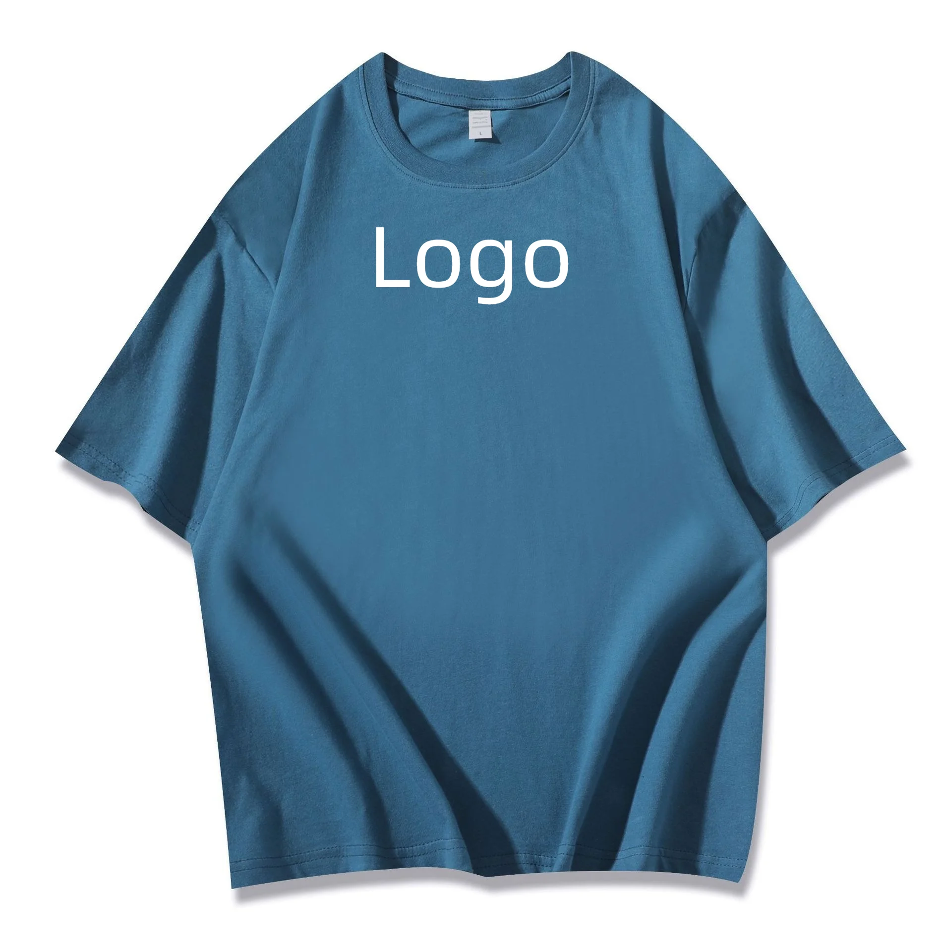 100% Cotton With Logo Asian Style Women DIY Logo Print Oversize Black Custom Fashion T shirt