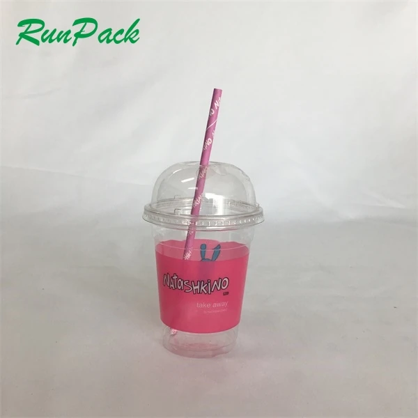 8 унций 12 14 16 22 унции китайская фабрика изготовленная по индивидуальному заказу чайная чашка U-образная пластиковая с крышкой толстая для смузи молочного чая пузырей