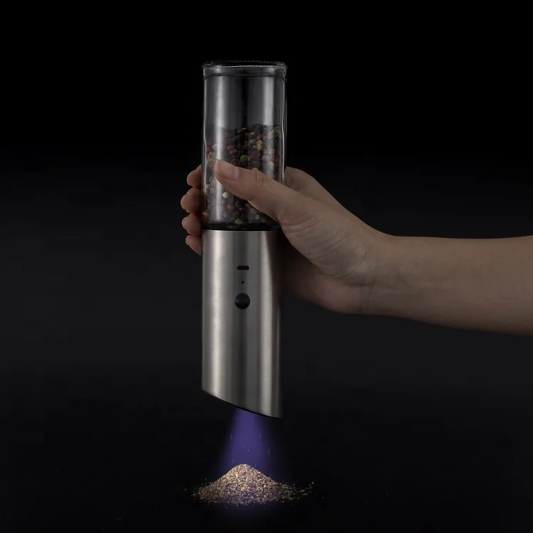 Kitchen utensils Patent design  NEW Electric Batteries Salt Pepper Mill Grinder Spice Cook food with Glass Jar