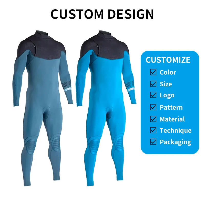 Wholesale Custom Logo Chest Zip 4/3 Wet Suits for Men Printed Yamamoto Neoprene Water Surfing Diving Wetsuit