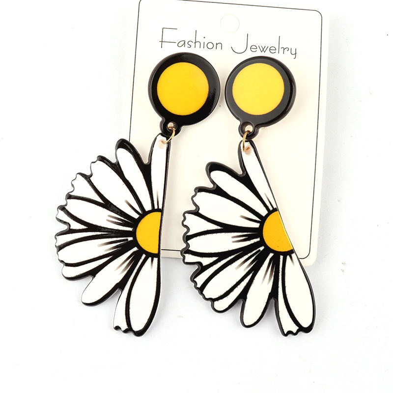 2022 Newest Women Acrylic Sunflower Earrings