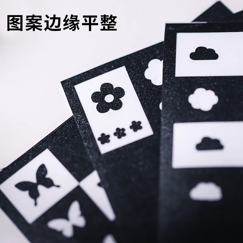 French heart butterfly star spray nail stickers auxiliary tool nail spray gun hollow template stickers