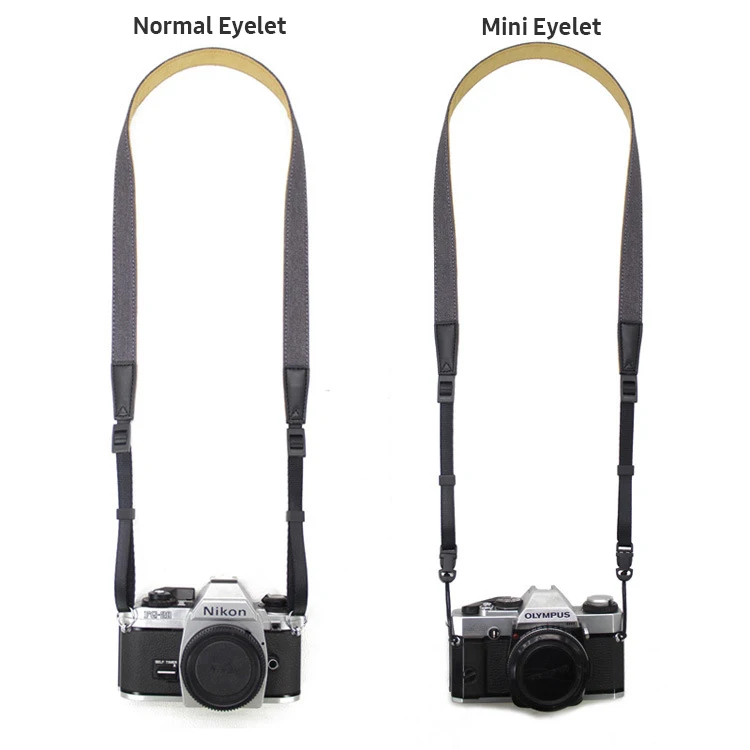 High quality Hot selling denim camera neck strap with leather back for all kinds of cameras