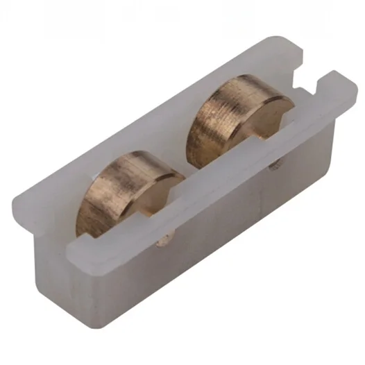 Window and Door Heavy Duty Metal Double Bearings Plastic Sliding Roller with Iron Bracket  (ML-DD005)