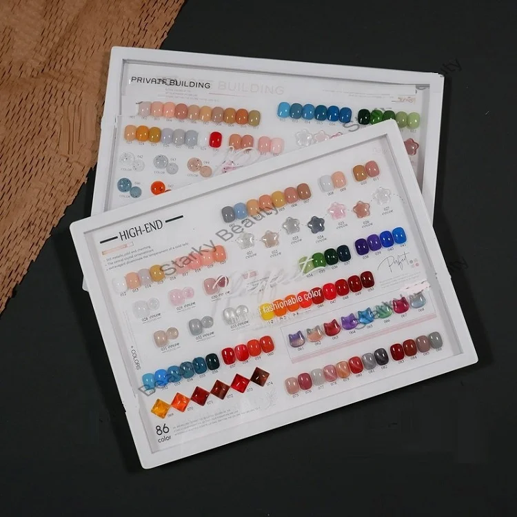Nail Art Diy Color Card Sample Book Uv Gel Manicure Practice Show Case Nail Tip Display Board nail Art Design works frame
