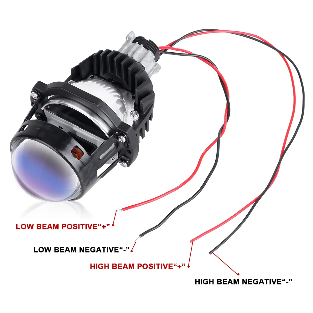 CQL KVISUAUTO 2.0 inch Lenses For Headlights Bi led Projector Tuning Blue Lens 8270LM LED H7 H4 9005 9006 Car Lights Accessories