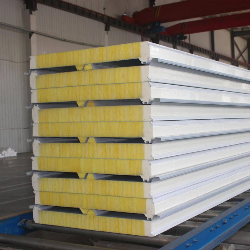 Профессиональные стеновые сэндвич-панели 50 мм-150 мм из пенопласта и стекловаты для крыши оптом из Китая