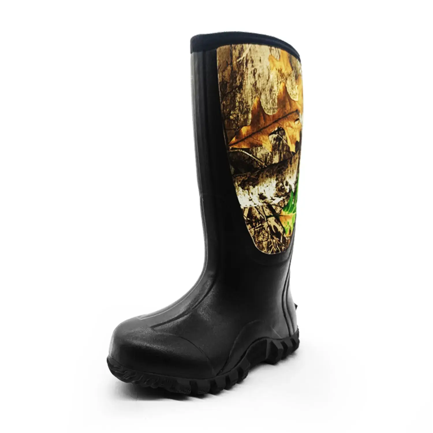 Durable Waterproof Anti Slip Rubber Work Boot for Men with Steel Toe & Shank for Manufacturing Construction Farming