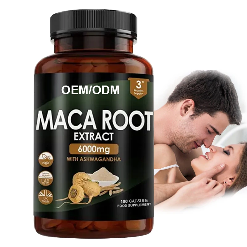 Best Selling Men enhancement Products Energy Booster Endurance Strength Supplements Long time Maca Root Capsules