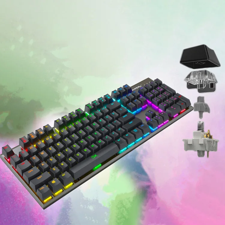 2021 HOT SALE Hyper X Alloy FPS RGB Gaming Keyboard high-performance E-sports mechanical keyboard