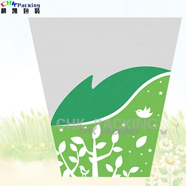 Y shape hibiscus flower bouquet pot double sleeves for cut blooming floral wrapping bag