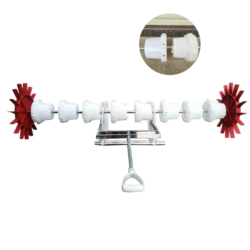 In-stock discount hand-pulled rice spot planter 8 rows 10 rows stainless steel seed planter small seeds direct seeding machine