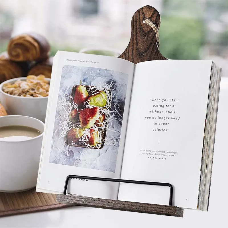 Wholesale wooden cookbook bookcase vintage gray old style wooden display stand