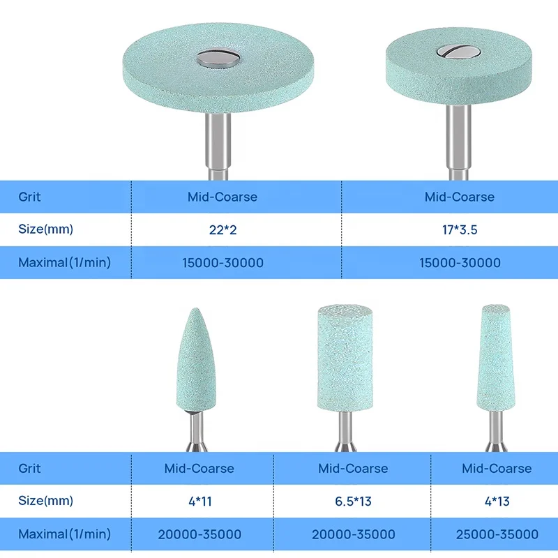 Dental Material Dental Zirconia Polishing Burs Zirconia Grinding Heads