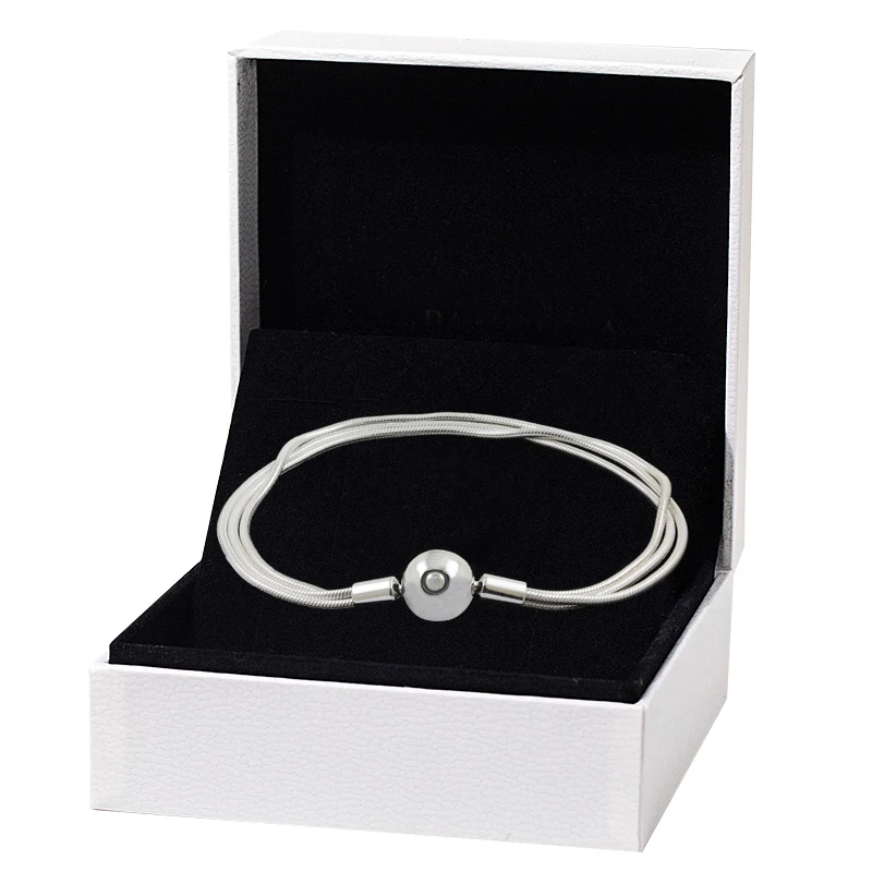 
Jewelry Factory 100% 925 Sterling Silver Rose gold multiple snake bone chain Fit Original Pandora Bracelet 