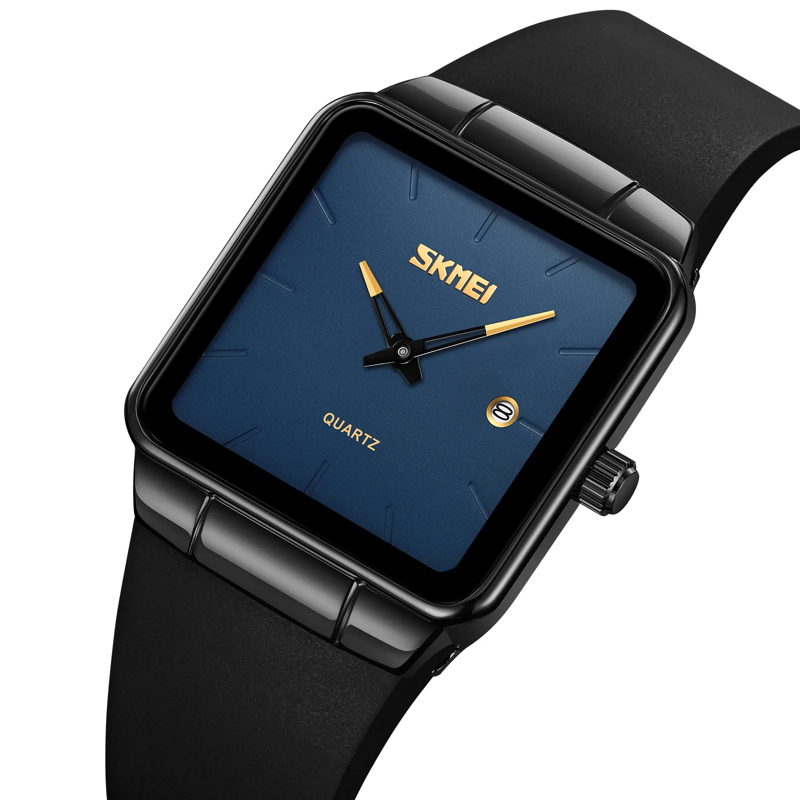 SKMEI 2173 minimalist square dial ultra thin reloj gold color small size lady watch cheap price