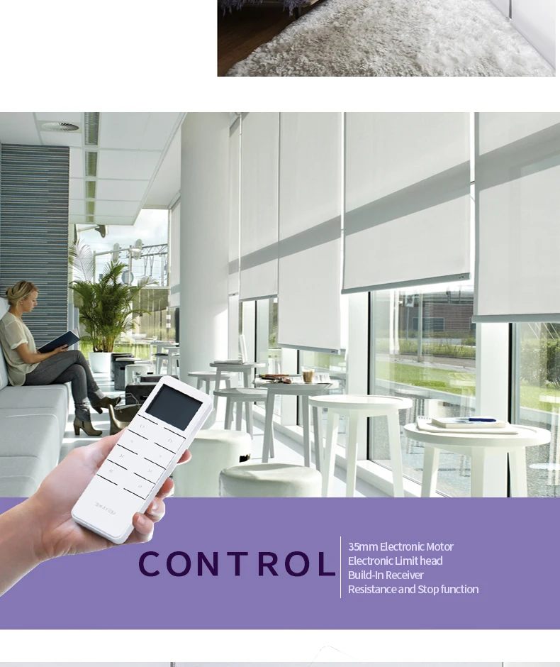 High-efficiency and Silent Tubular Motor: Suitable for Home Roller Blinds Easy Lifting Lowering Control