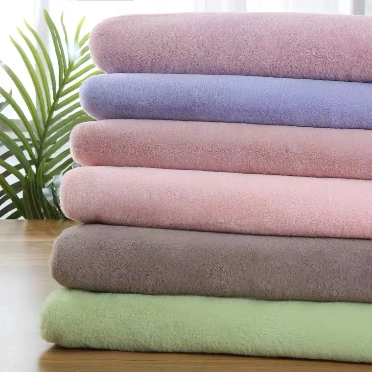 Double side flannel fabric 80 cotton 20 polyester Coral Fleece Corduroy cord fabric  fabric for Bedding