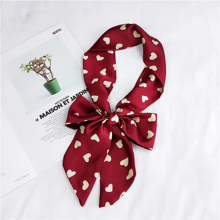 Mini Scarf Fashion Ribbon Chic Handbag Band Handle Wrap Hair band Neck Tie Scarf