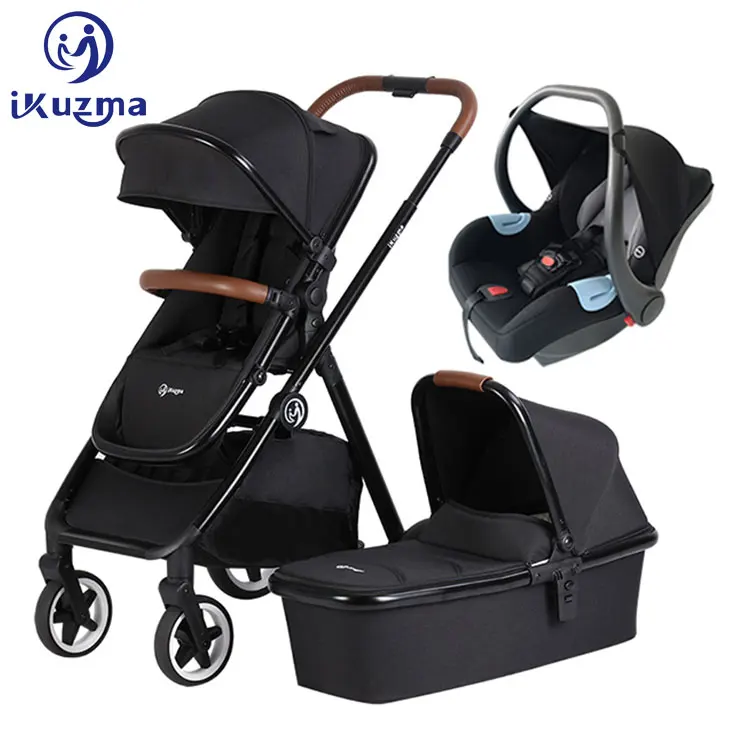 Wholesale Factory Price Lightweight All Wheel Suspension Multifunctional Baby Pram 3 In1