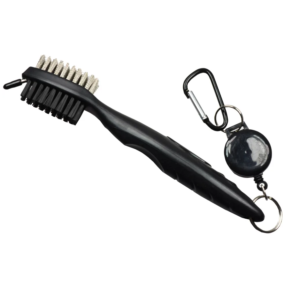 Low Price Double-Side Golf Cleaning Brush Groove Cleaner Knife with Retractable Hook Portable Club Cleaning Tool for Golfer