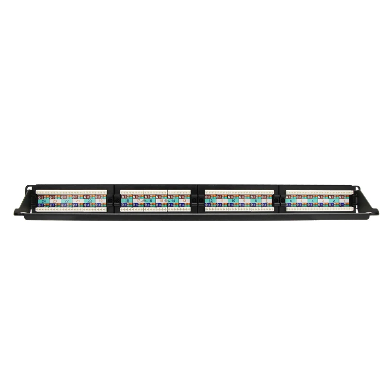 Металлический стандарт VCOM UTP Cat6 проходной разъем 1U Keystone Jack RJ45 патч-панель с поддержкой 24 портов сетевой