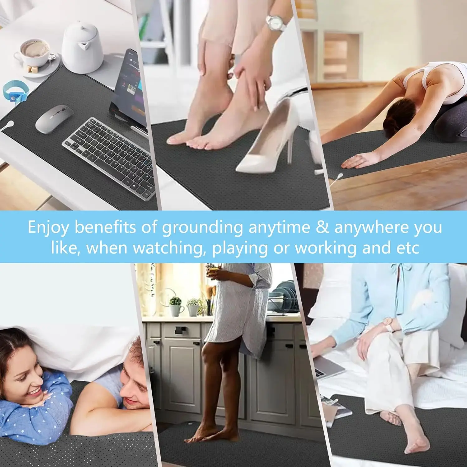Health Bed Mat static Discharge Mattress earthing Health Bed Conductive Rubber Fabric static Discharge Mattress