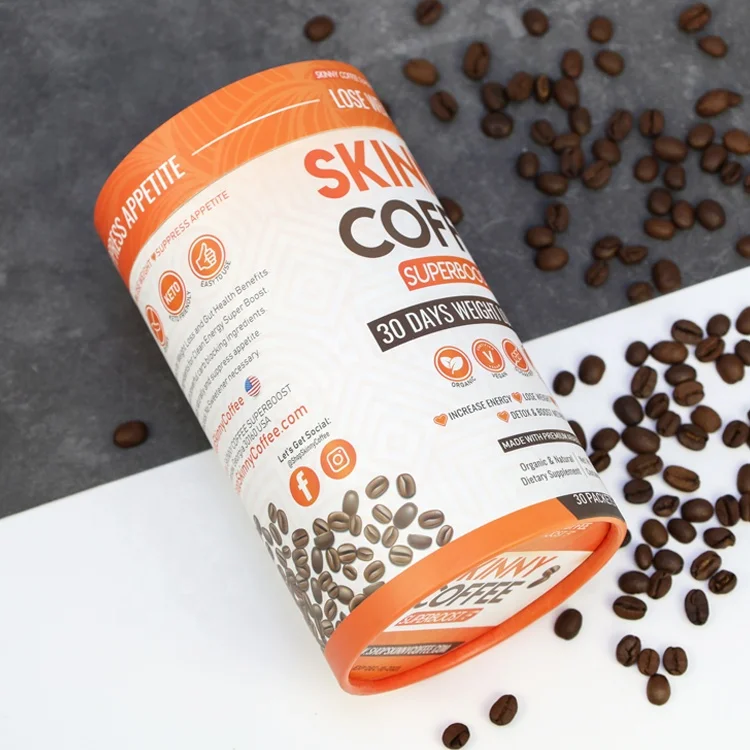 Eco custom printed oats loose tea packaging box coffee bean power food paper tube container